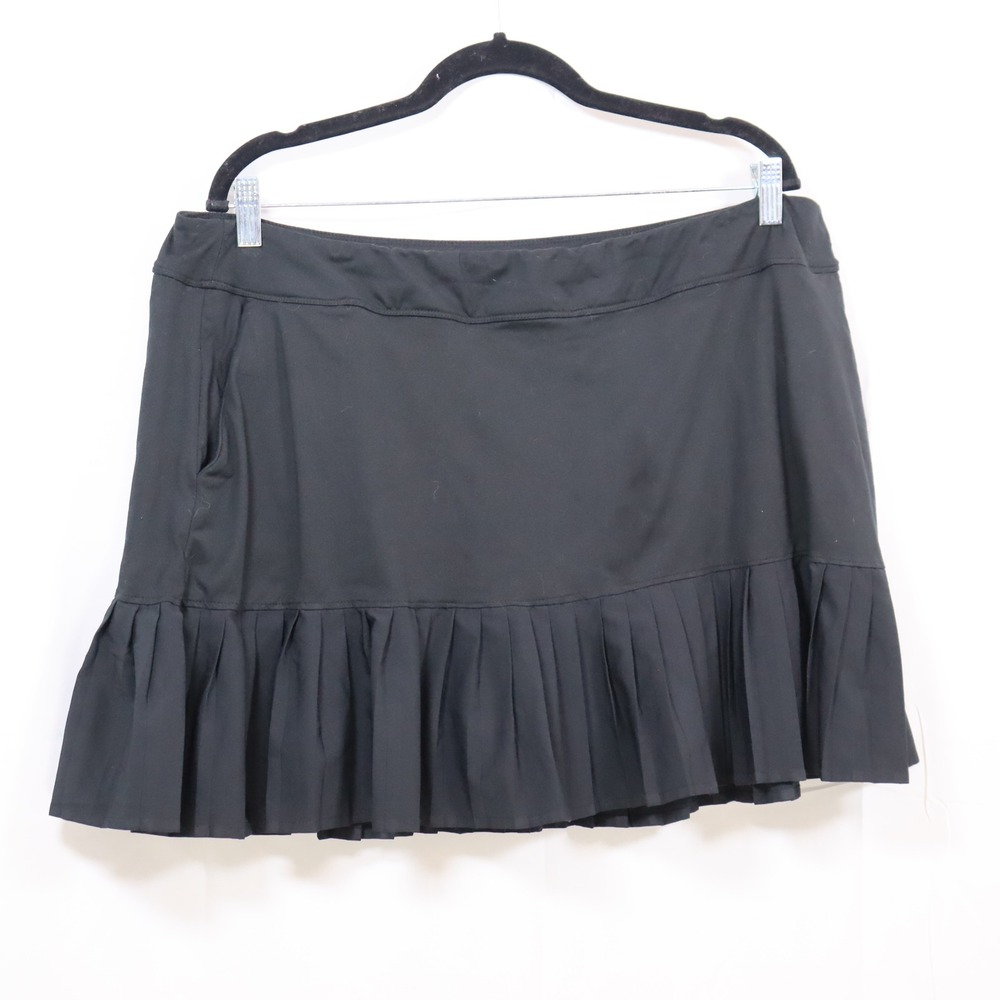 Topgolf Pleated Skort XXL Black Womens Athletic Golf Skirt
